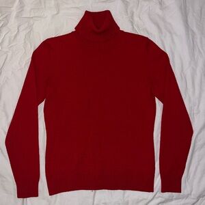Banana Republic Red Merino Turtleneck